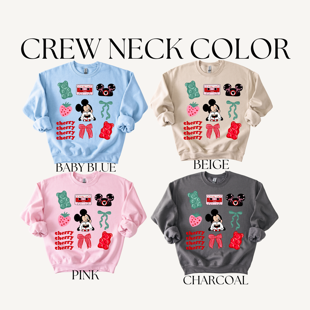 CHERRY GIRL CREW NECK