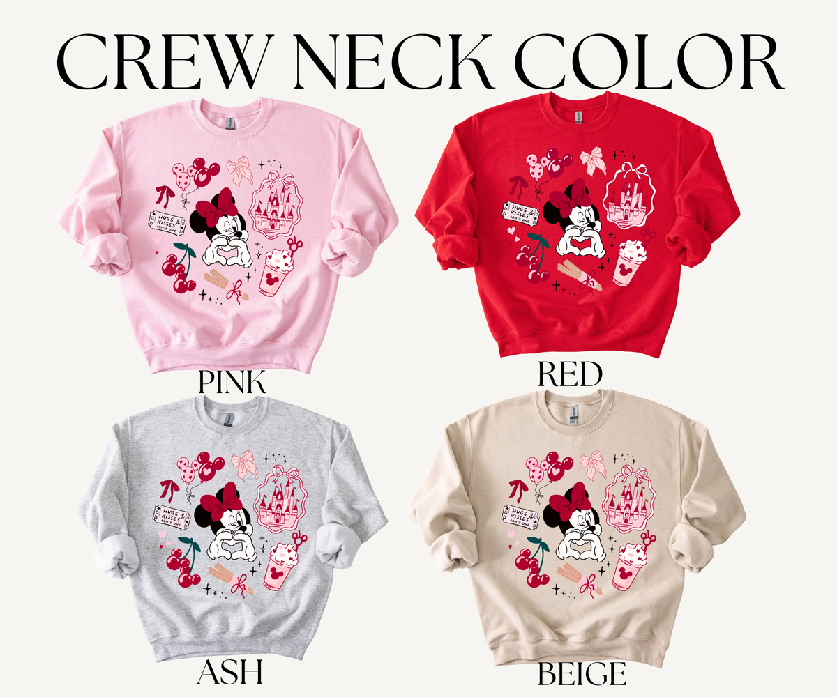 HUGS & KISSES CREW NECK