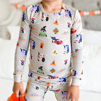 SPOOKY CARS PAJAMA SET (READY TO SHIP)