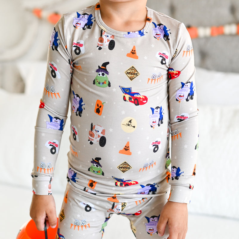 SPOOKY CARS PAJAMA SET (READY TO SHIP)